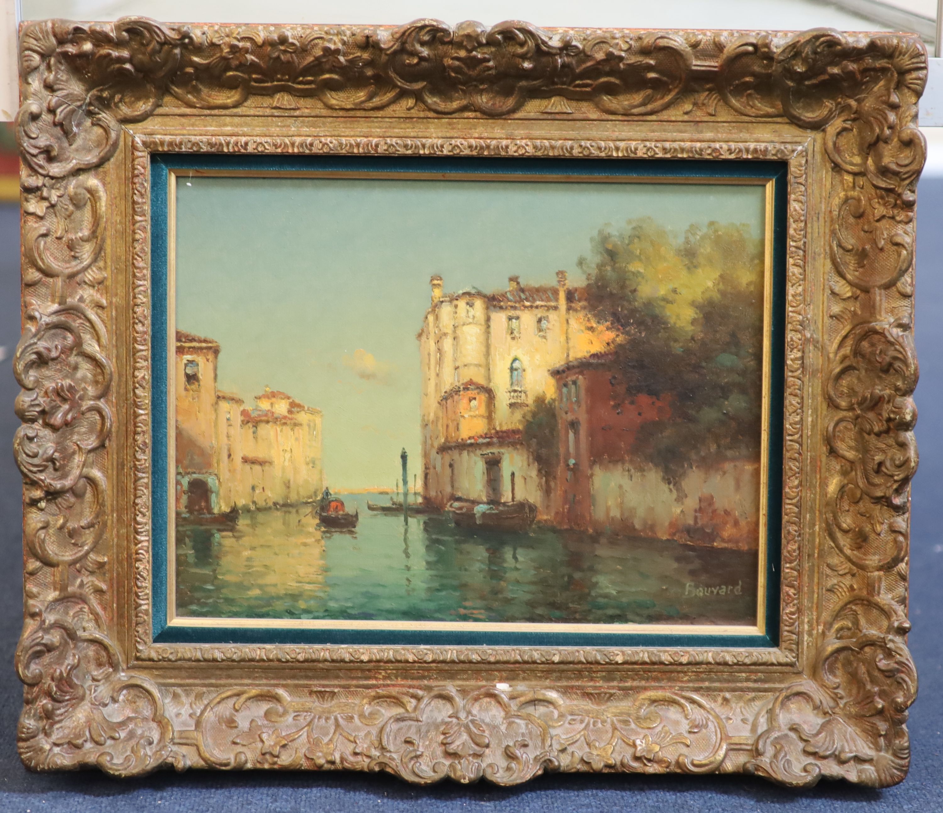 § A. Bouvard Jnr (1870-1956) Venetian canal scene 10.25 x 13.5in.